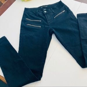 Cred NY skinny black womens jeans w multiple zippers‎ 1